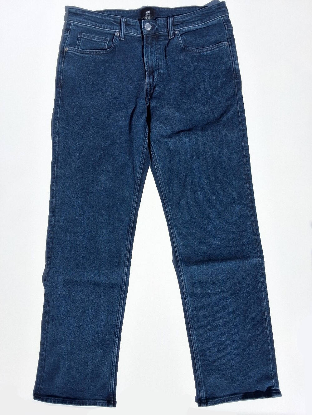 (34x32) H&M Dark Denim Blue Regular Fit Men's Jeans (Like New)